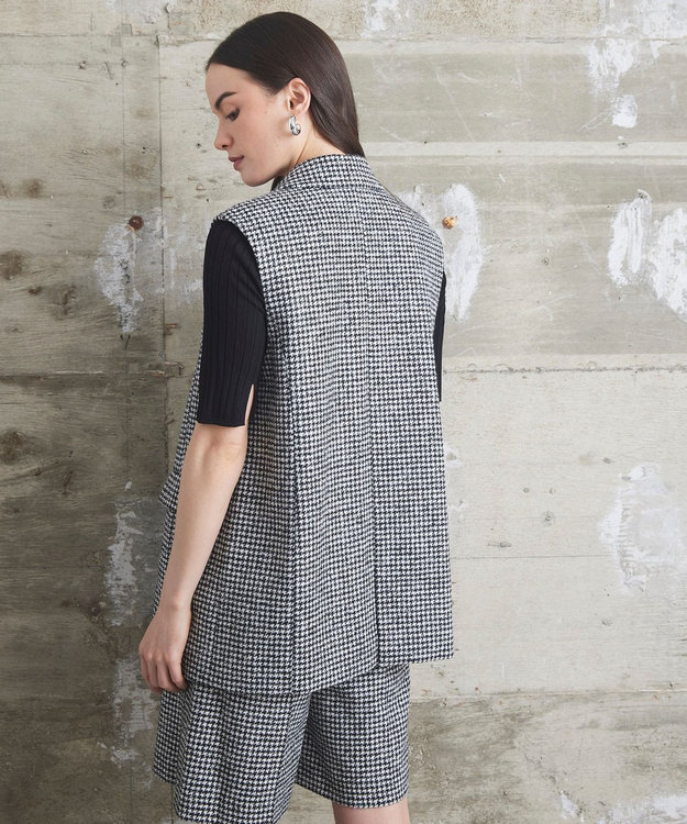 GRACE CONTINENTAL 千鳥ライトウールジレ ブラック