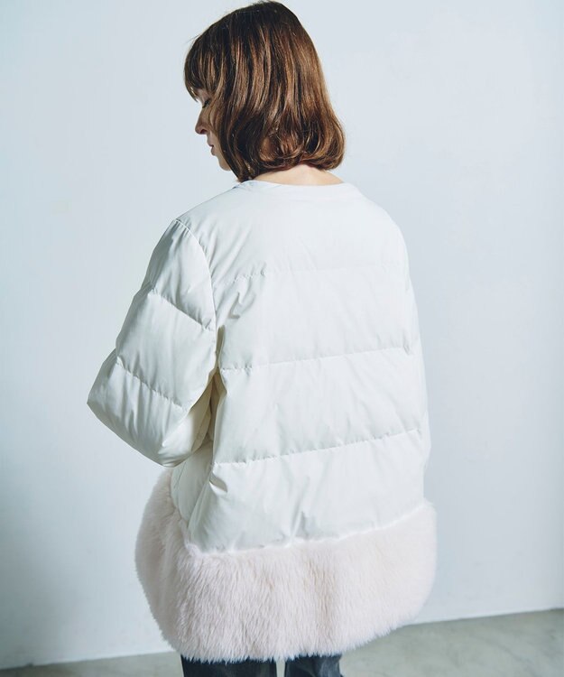 GRACE CONTINENTAL ボアコンビダウンジャケット キナリ