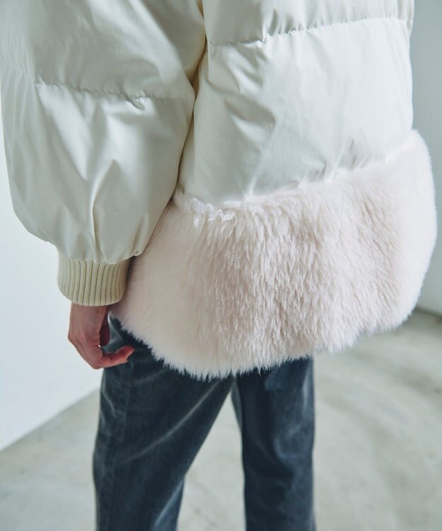 GRACE CONTINENTAL ボアコンビダウンジャケット キナリ