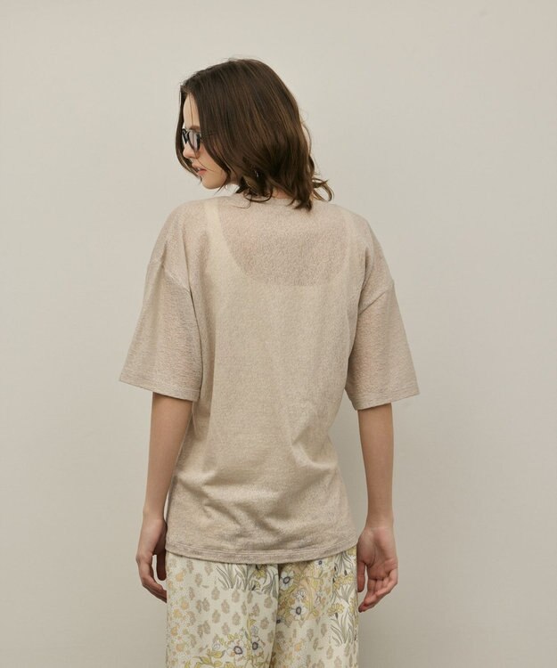 GRACE CONTINENTAL タックロゴTシャツ ベージュ