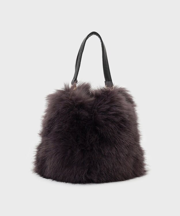 GRACE CONTINENTAL マルチwayファーバッグ チャコール