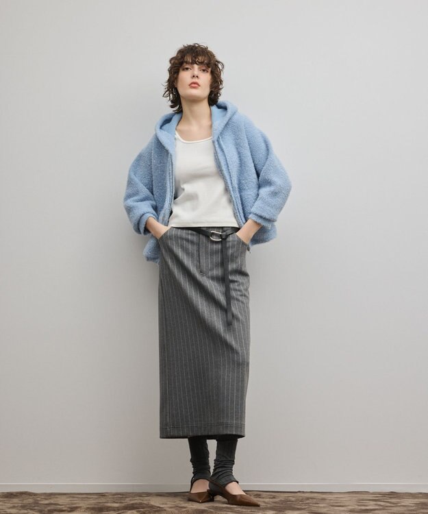 GRACE CONTINENTAL ジャージタイトスカート ストライプ