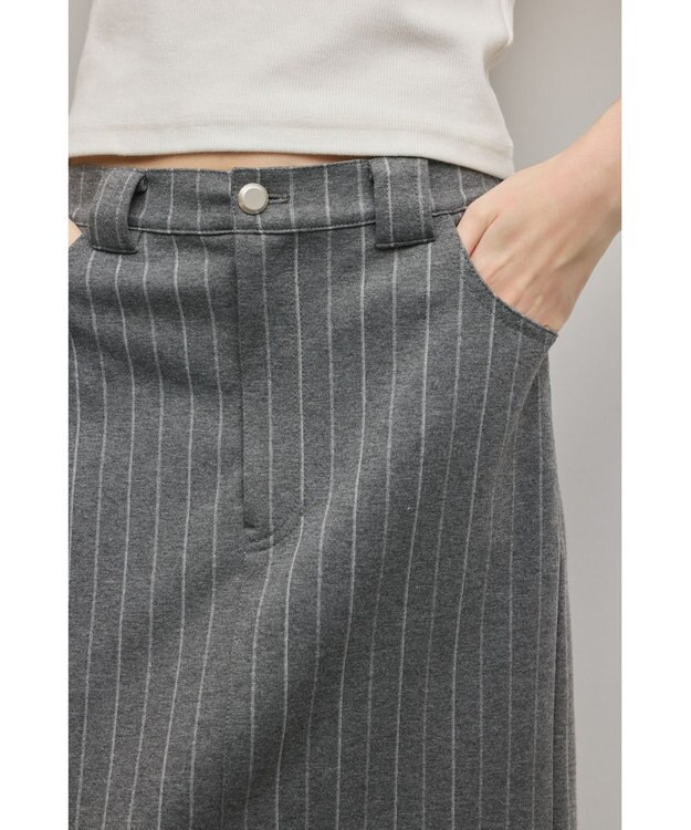 GRACE CONTINENTAL ジャージタイトスカート ストライプ