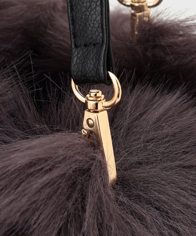 GRACE CONTINENTAL マルチwayファーバッグ チャコール