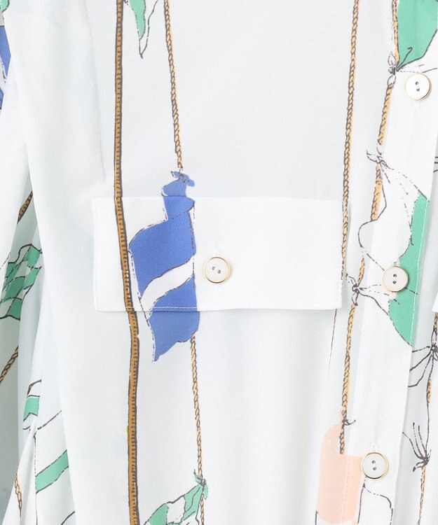 GRACE CONTINENTAL セーラープリントワンピース キナリ