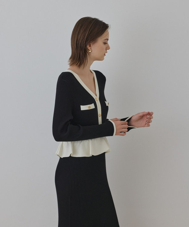 【美品半額以下】【今だけ限定価格】GRACE CONTINENTALワンピ バイカラーニットワンピース / GRACE CONTINENTAL | GRACE