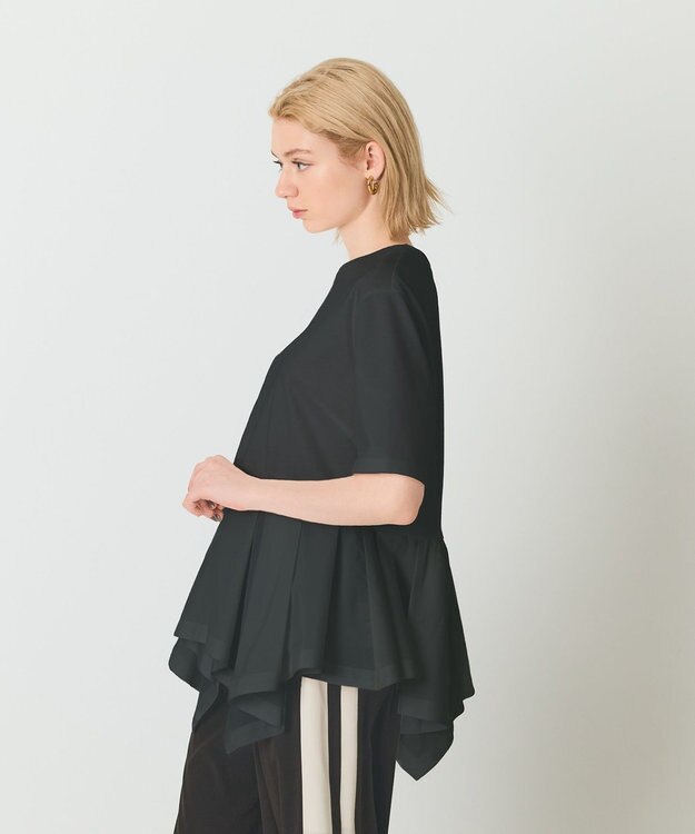 GRACE CONTINENTAL ペプラムカットトップ ブラック