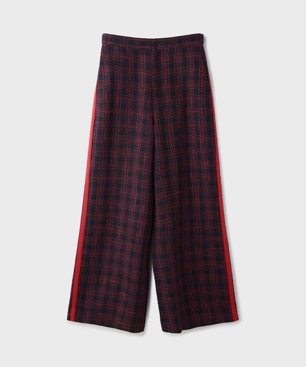 GRACE CONTINENTAL ツイードラインパンツ ネイビー