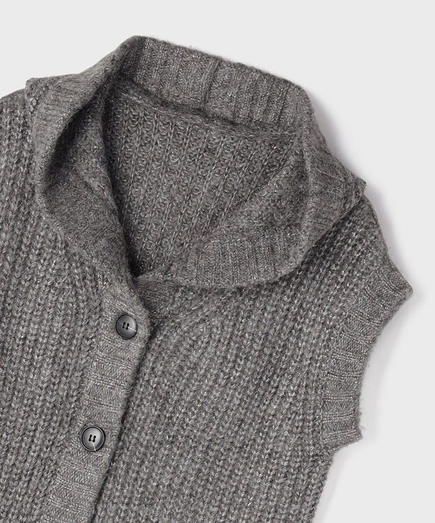 GRACE CONTINENTAL ラメニットベスト チャコール