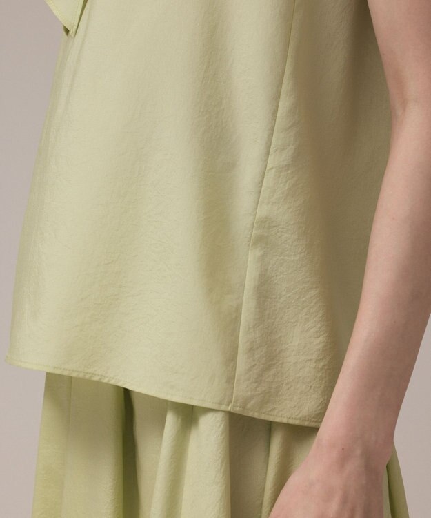 GRACE CONTINENTAL フリルカラートップ ライトグリーン