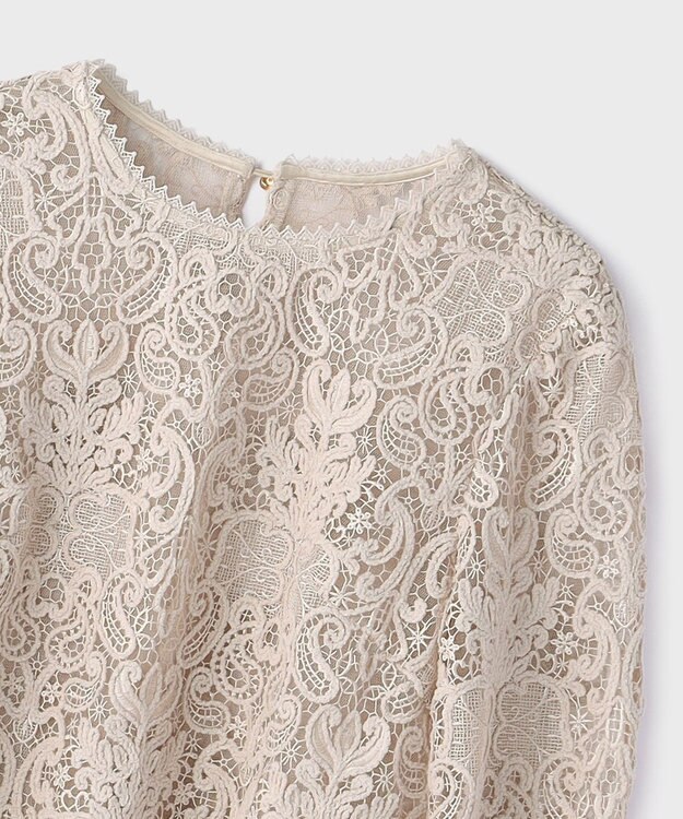 GRACE CONTINENTAL レ－スブラウス ベージュ