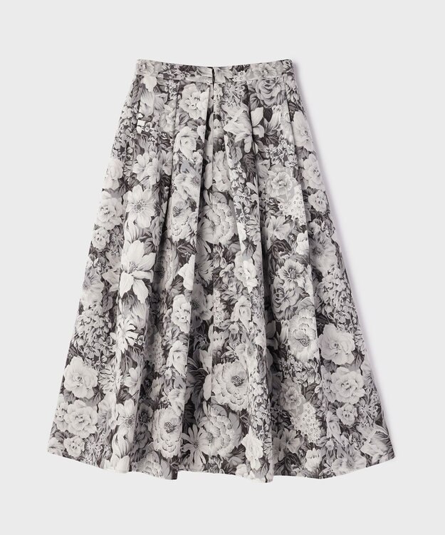 GRACE CONTINENTAL アンティークフラワータックスカート ブラック
