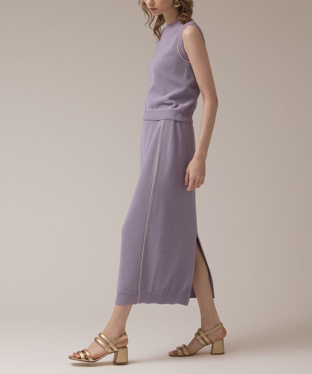 GRACE CONTINENTAL カノコニットスカート ラベンダー