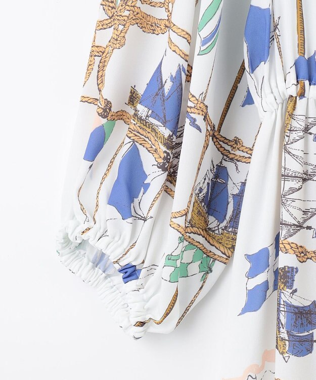 GRACE CONTINENTAL セーラープリントワンピース キナリ