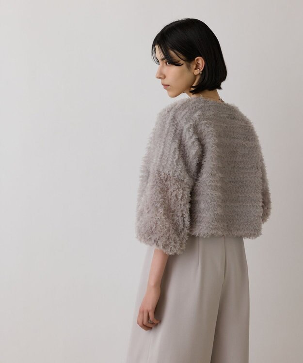 GRACE CONTINENTAL フラワーチュール刺繍ブルゾン グレー