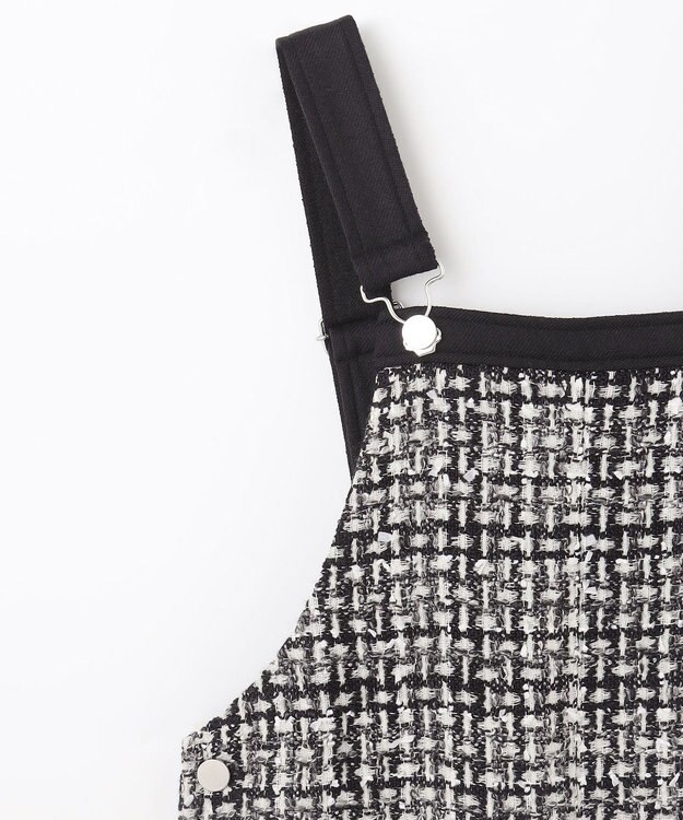 GRACE CONTINENTAL ミディツイードジャンパースカート バイカラー