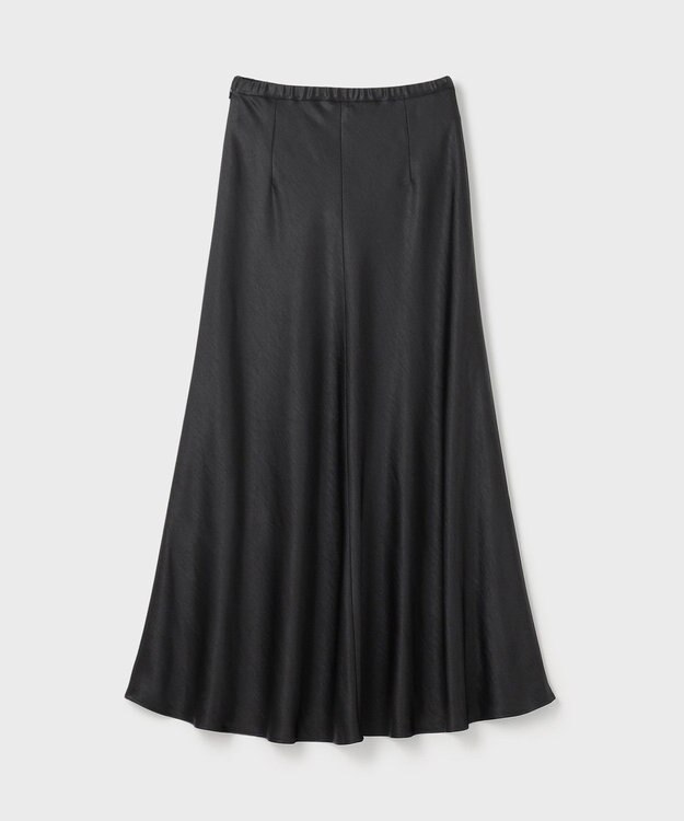 GRACE CONTINENTAL サテンストレッチイージースカート ブラック