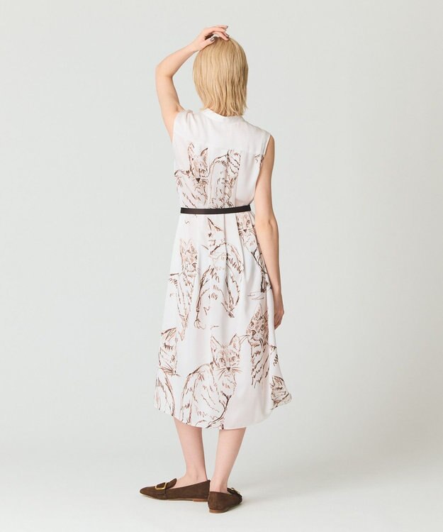 GRACE CONTINENTAL ドローイングキャットワンピース ベージュ