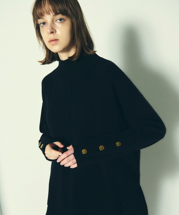 GRACE CONTINENTAL メリノウールニットトップ ブラック