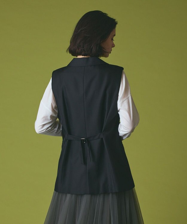 GRACE CONTINENTAL シルクツイルジレ ブラック