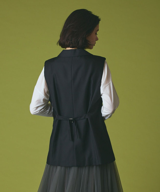 GRACE CONTINENTAL シルクツイルジレ ブラック