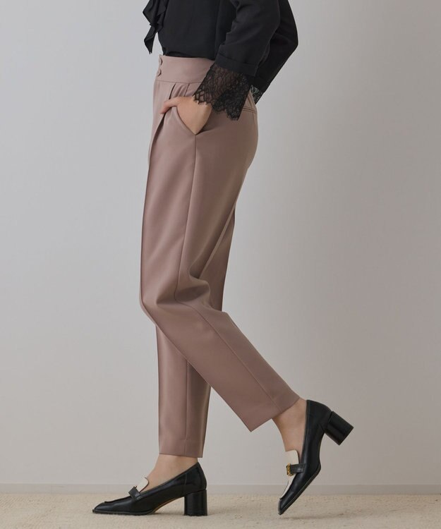 GRACE CONTINENTAL ハイウエストテーパードパンツ ピンク