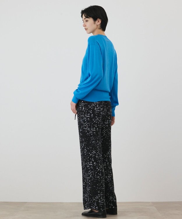 GRACE CONTINENTAL ウールシルクニットカーディガン ブルー