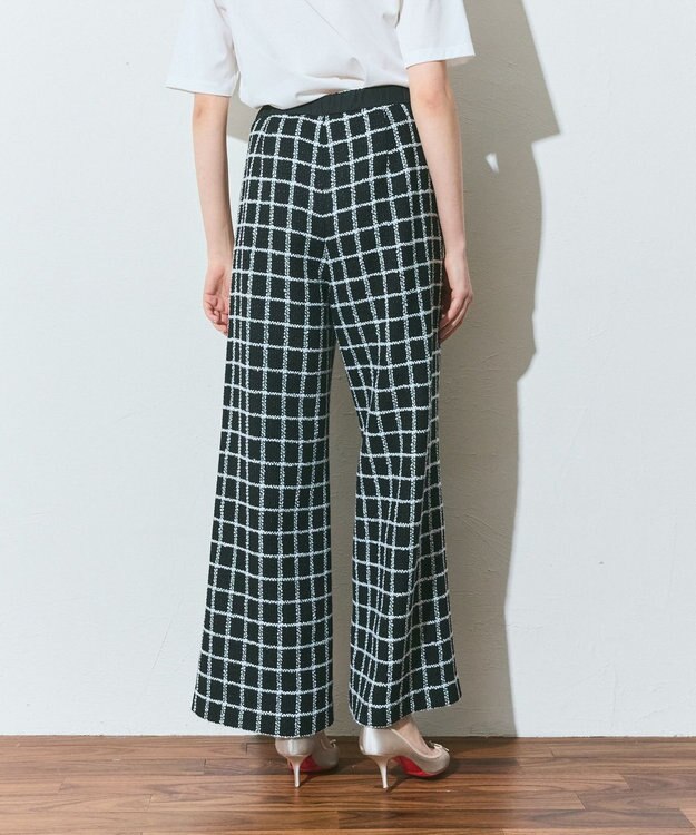 GRACE CONTINENTAL ツイードイージーパンツ ブラック