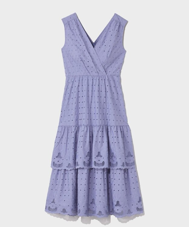 GRACE CONTINENTAL カットワークembドレス ブルー