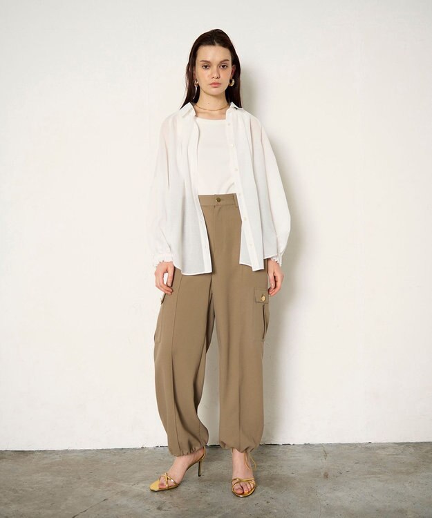 GRACE CONTINENTAL ドルマンボリュームシャツ ホワイト