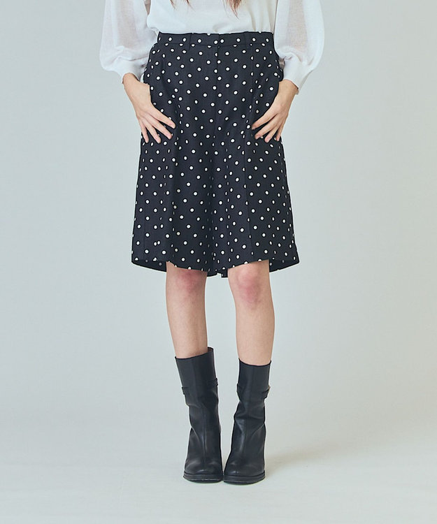 GRACE CONTINENTAL ドットハーフパンツ ブラック