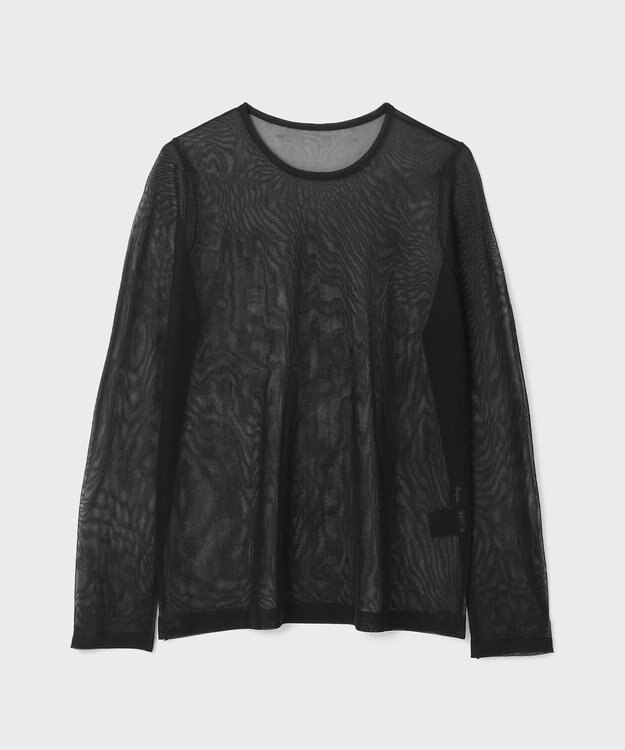 GRACE CONTINENTAL シアークルーニットトップ ブラック