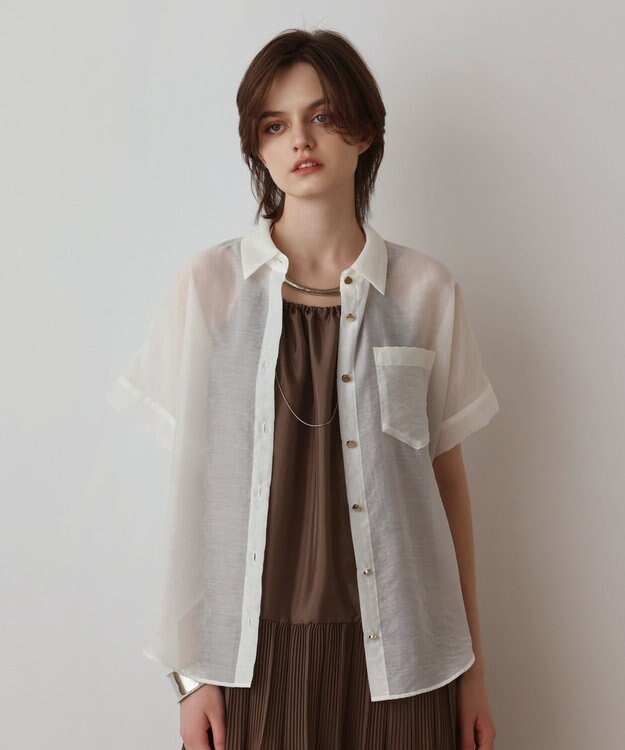 GRACE CONTINENTAL ドルマンシアーシャツ ホワイト