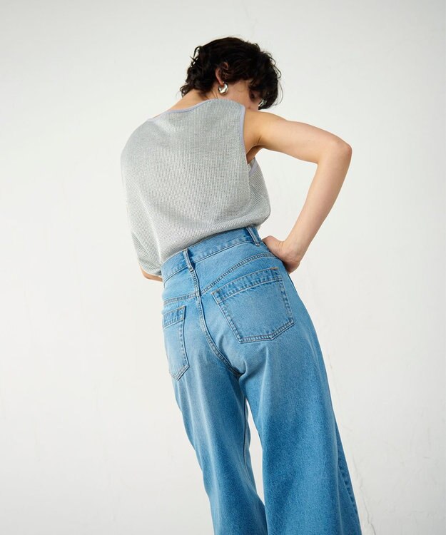 GRACE CONTINENTAL ラップデニムパンツ インディゴ