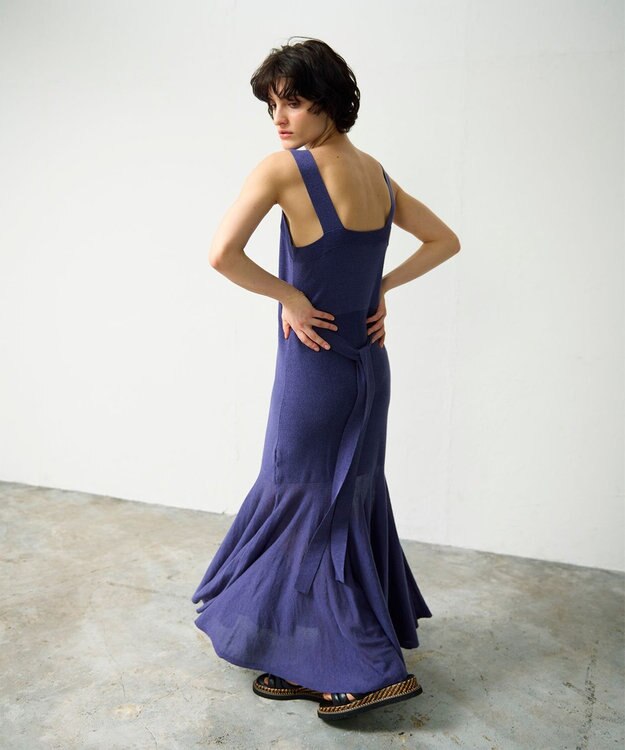 GRACE CONTINENTAL ニットキャミワンピース ブルー