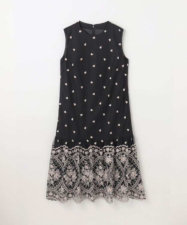GRACE CONTINENTAL 刺繍レースドレス ブラック