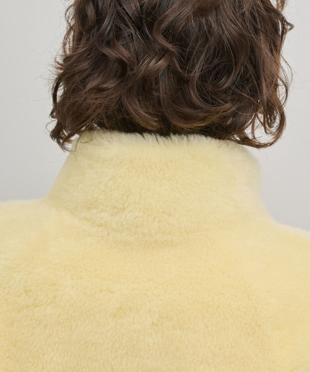 GRACE CONTINENTAL ウールボアスタンドカラージャケット イエロー