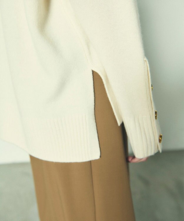 GRACE CONTINENTAL メリノウールニットトップ ホワイト