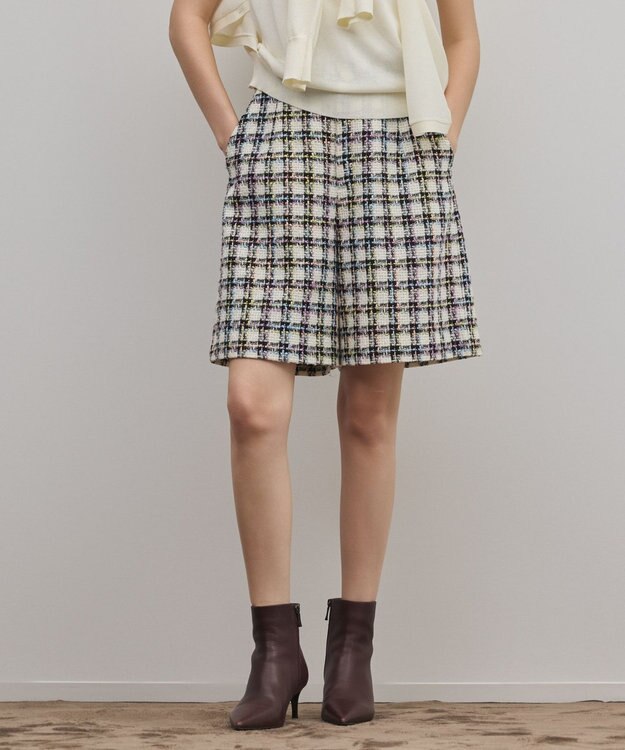 GRACE CONTINENTAL ツイードショートパンツ ブラック