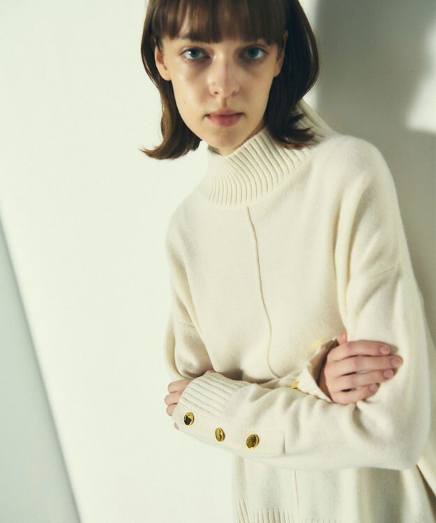 GRACE CONTINENTAL メリノウールニットトップ ホワイト