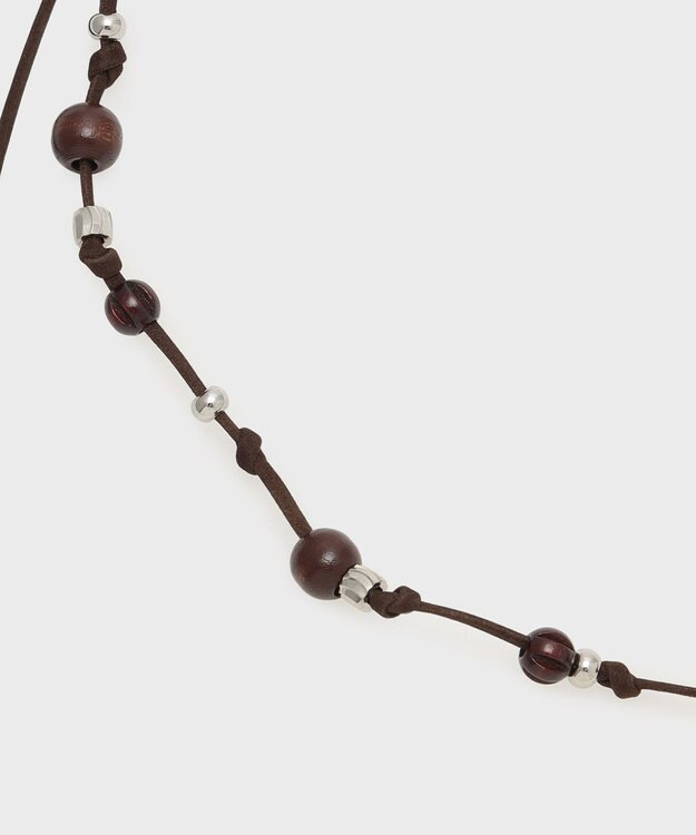 GRACE CONTINENTAL ビーズレザーチョーカー ブラウン