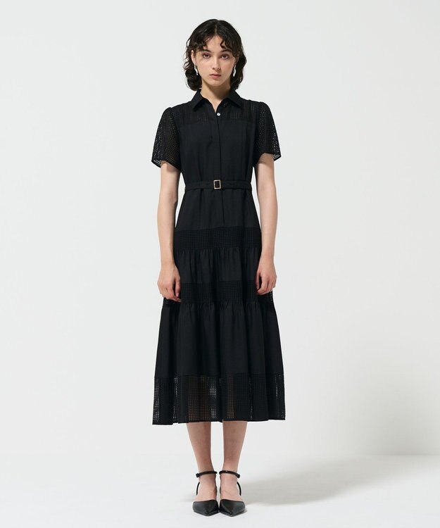 355y*美品 ダイヤグラム グレースコンチネンタルメッシュコンビ ワンピース. メッシュコンビキャミワンピース / GRACE CONTINENTAL | GRACE