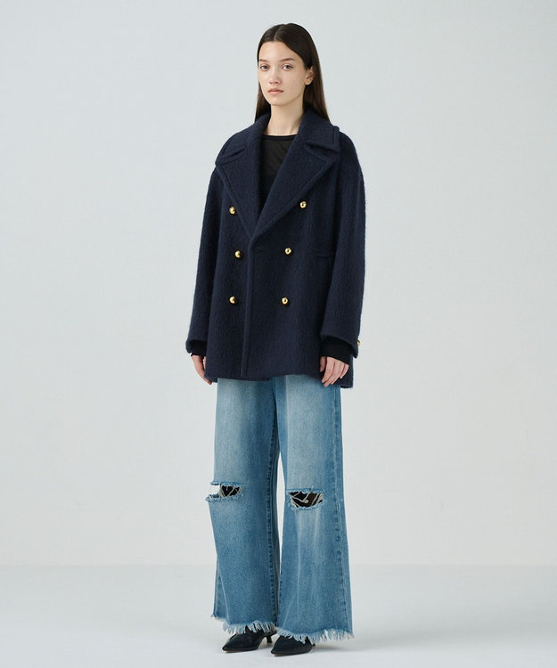 【タグ付き】bibiy. オリビアコート　グレー モヘヤシャギーPコート / GRACE CONTINENTAL | GRACE
