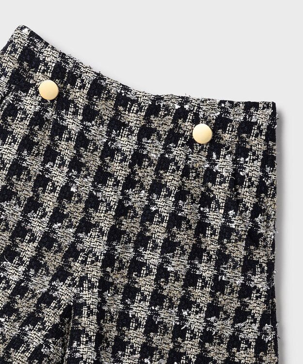 GRACE CONTINENTAL シャイニーツイードハーフパンツ ネイビー