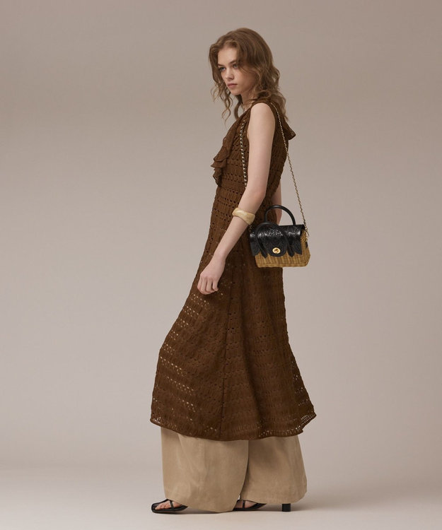 GRACE CONTINENTAL Micro RattanBag ブラック