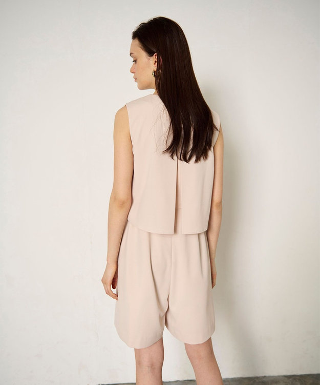 GRACE CONTINENTAL ショートサロペット ベージュ