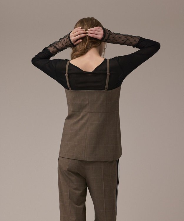 GRACE CONTINENTAL フロントウェーブキャミ ブラウン