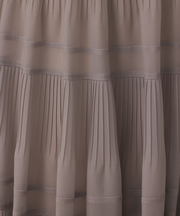 GRACE CONTINENTAL プリーツティアードスカート ベージュ