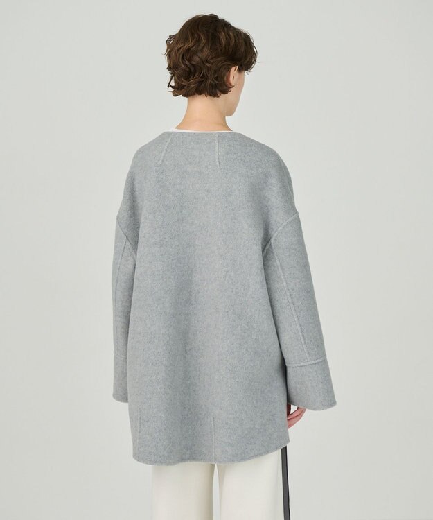 GRACE CONTINENTAL フードストールリバーコート グレー