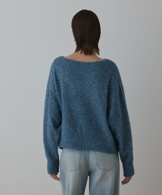 GRACE CONTINENTAL グリッターニットトップ ブルー